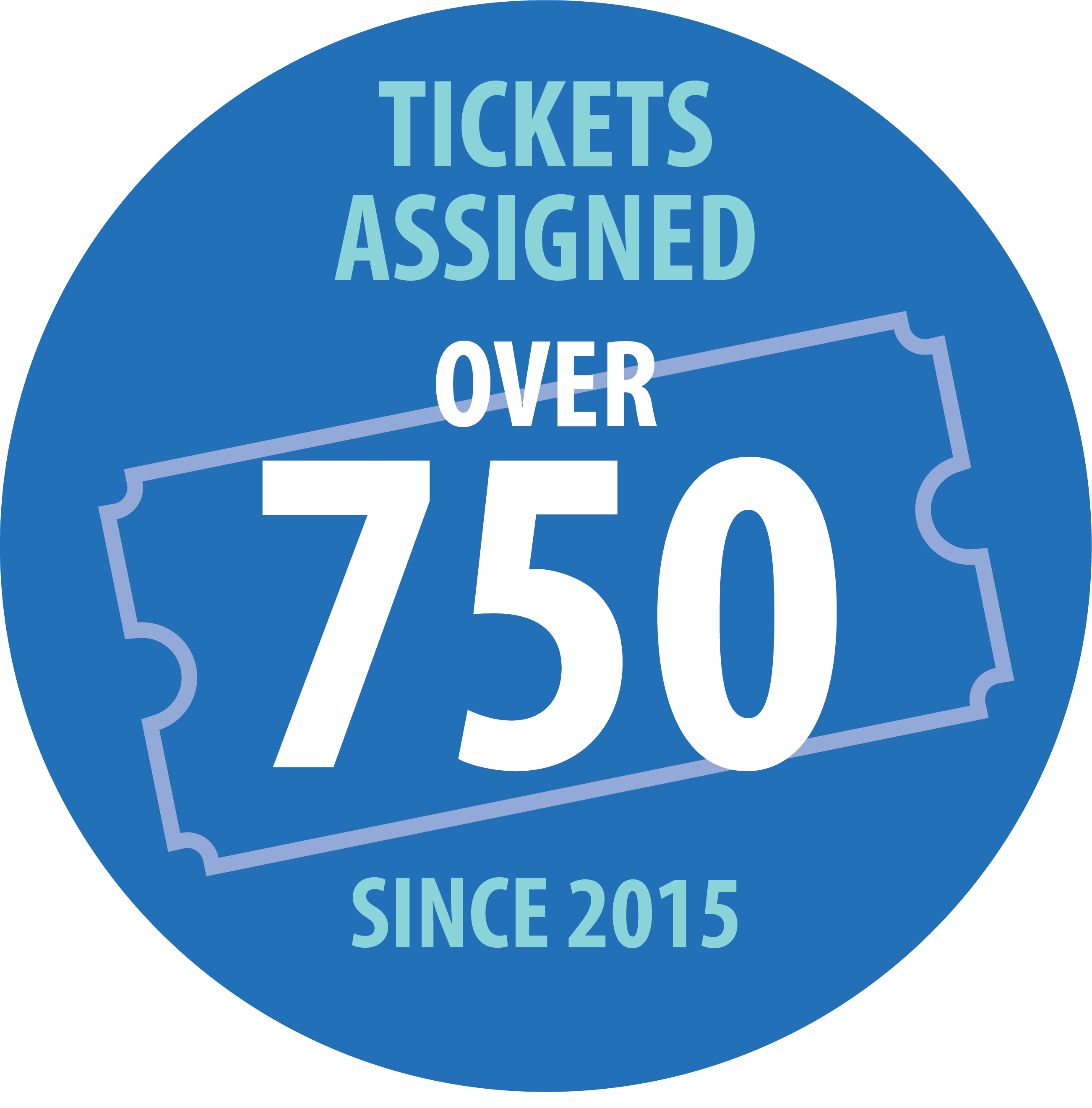Over 750 tickets assigned since 2015